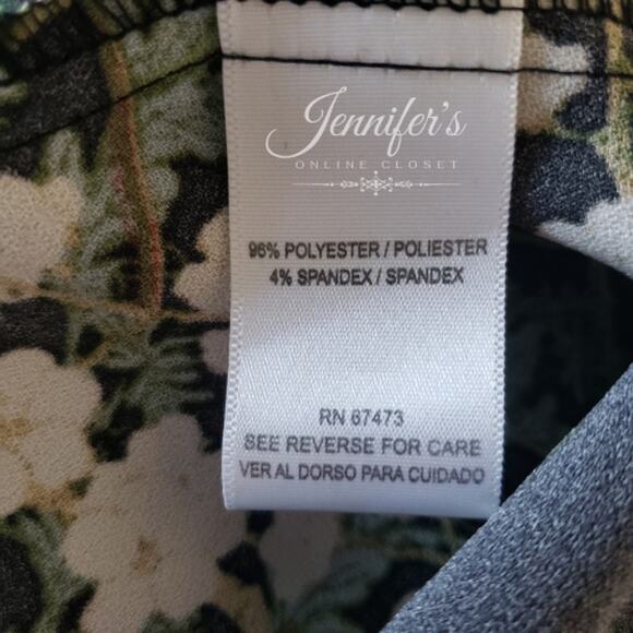 Julian Taylor Women's Black Floral Keyhole Fit & Flare Dress Size 16 - Picture 9 of 12